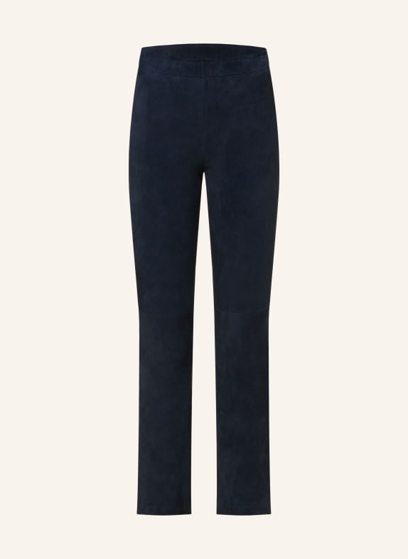 STOULS Leather trousers DARK BLUE