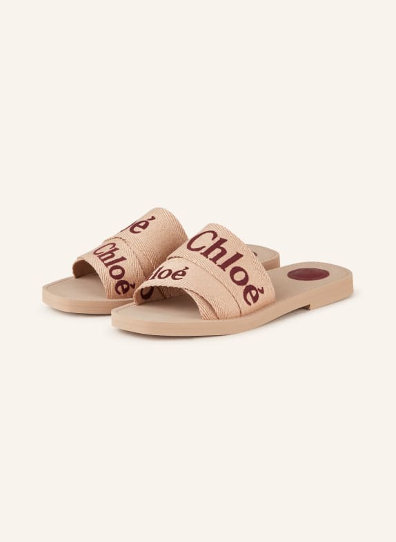 Chloé Slides WOODY 6L6 Tan Rose