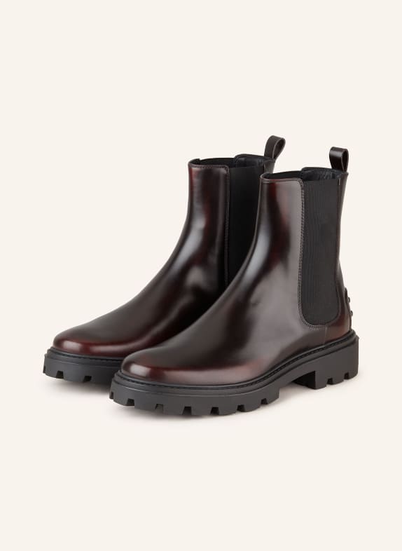 TOD'S Chelsea-Boots DUNKELROT