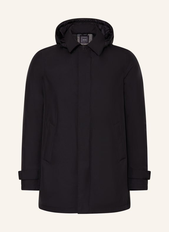 HERNO LAMINAR Down parka with detachable hood BLACK