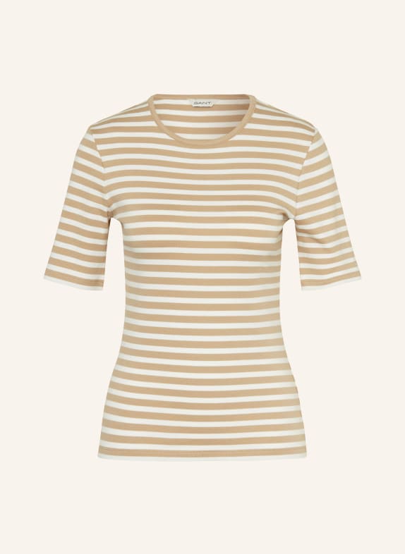 GANT T-Shirt BEIGE/ WEISS