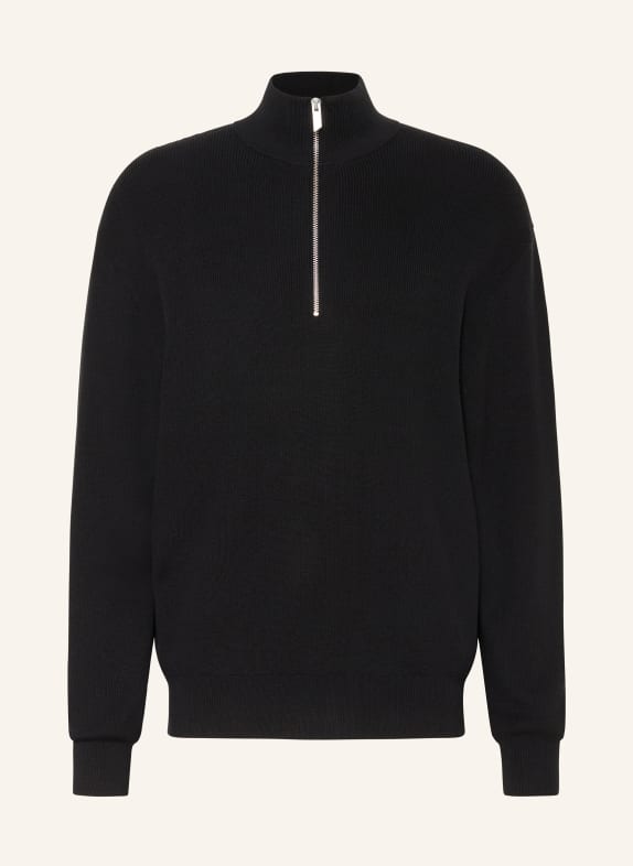 CLOSED Half-zip sweater BLACK