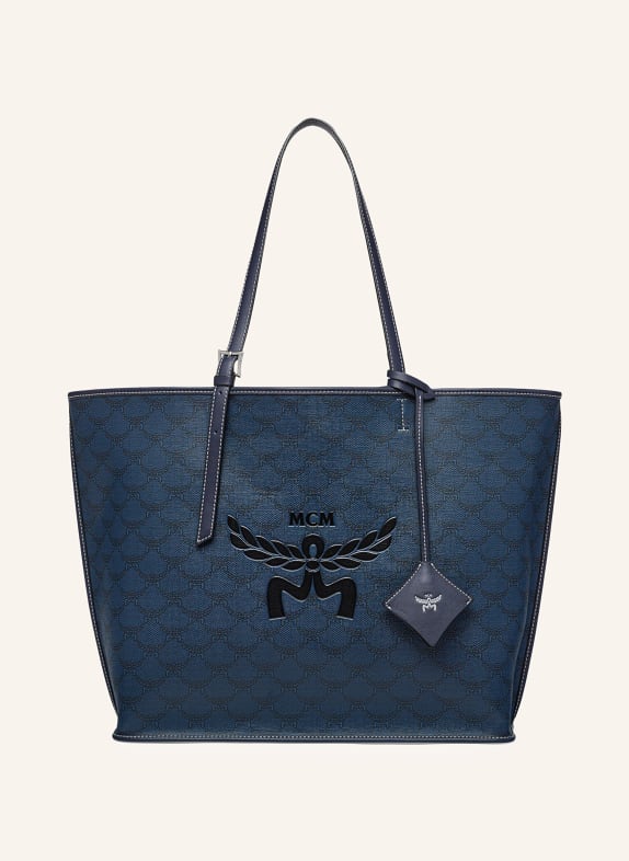 MCM Shopper LAURETOS MEDIUM DUNKELBLAU/ SCHWARZ