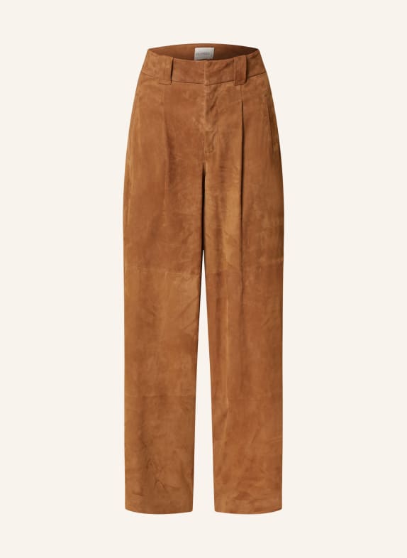 CLOSED Leather trousers WENDLYN BROWN