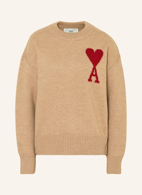 AMI PARIS Sweter CAMELOWY