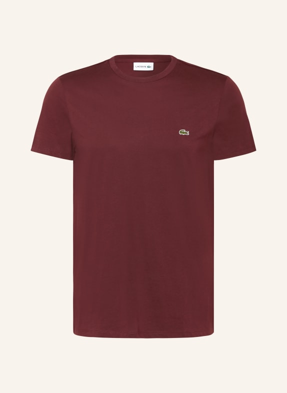 LACOSTE T-shirt CIEMNOCZERWONY