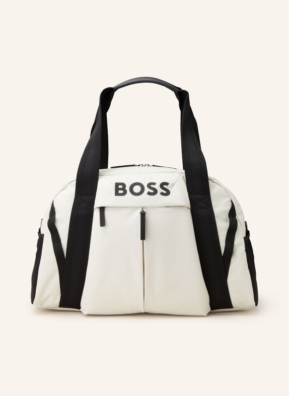 BOSS Sportovní taška STORMY SVĚTLE ŠEDÁ/ ČERNÁ