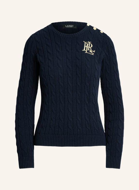 LAUREN RALPH LAUREN Sweater with glitter thread DARK BLUE