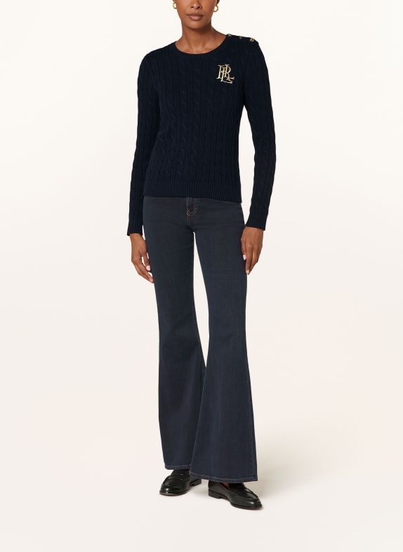 LAUREN RALPH LAUREN Pullover mit Glitzergarn DUNKELBLAU