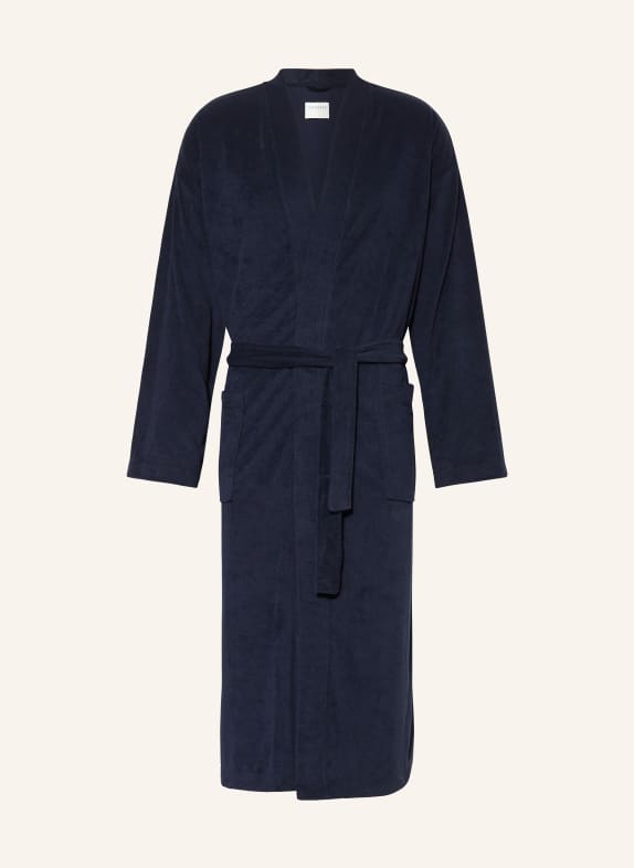 SCHIESSER Men’s bathrobe FEATHER TERRY DARK BLUE