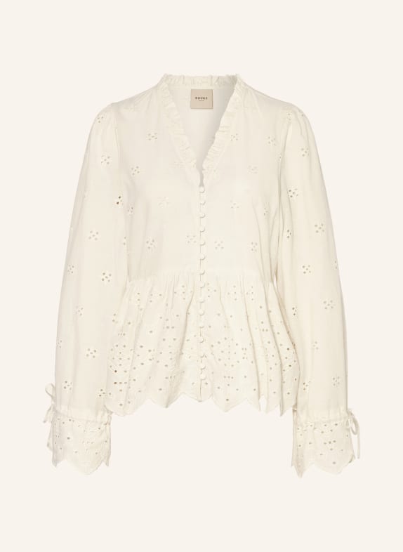 ROUGE VILA Shirt blouse with broderie anglaise ECRU