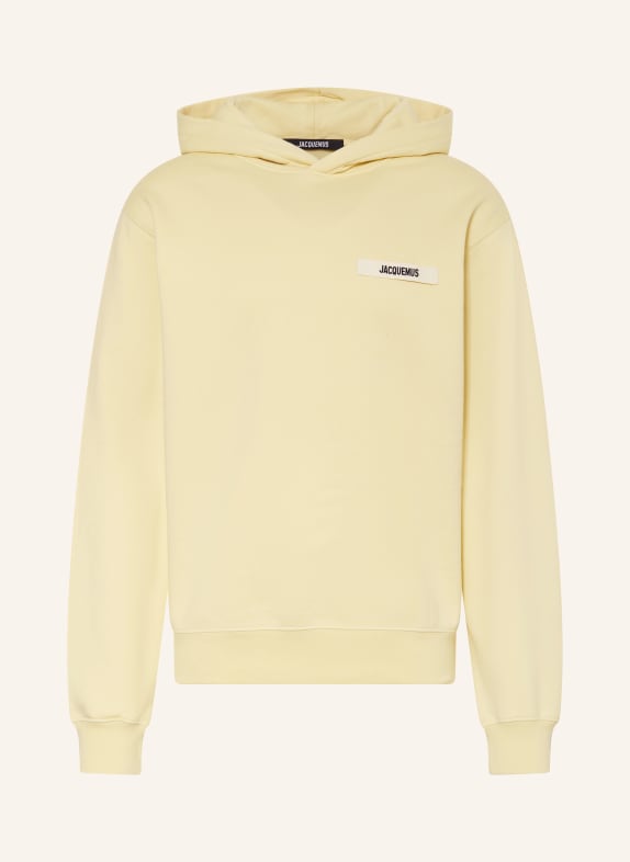 JACQUEMUS Mikina s kapucí LE HOODIE GROS GRAIN TMAVĚ ŽLUTÁ