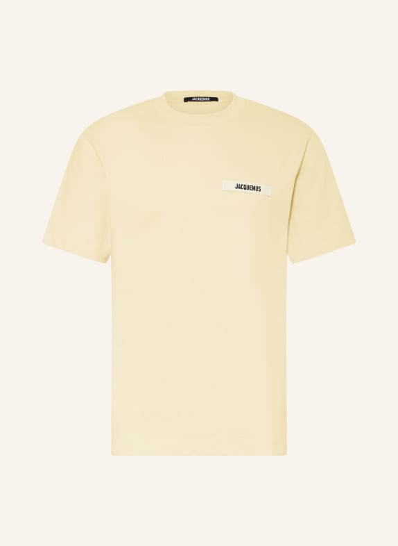 JACQUEMUS T-shirt LE TSHIRT GROS GRAIN JASNOŻÓŁTY