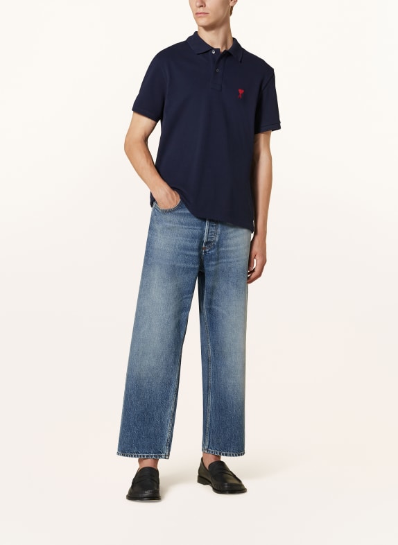 AMI PARIS Piqué poloshirt DONKERBLAUW
