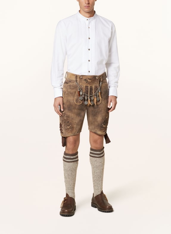 DU4 Traditionel skjorte FIPS Slim Fit med stående krave HVID