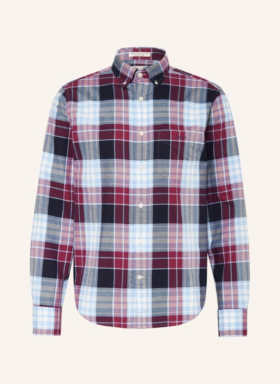 GANT Oxford shirt regular fit BLACK/ DARK RED/ LIGHT BLUE