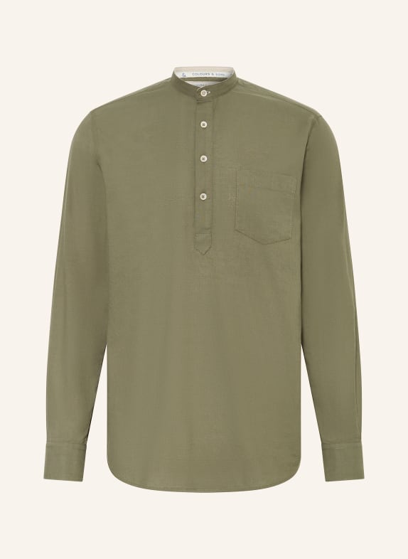 COLOURS & SONS Hemd Comfort Fit KHAKI