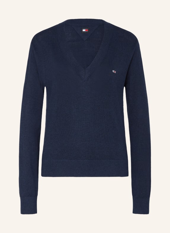 TOMMY JEANS Sweter GRANATOWY