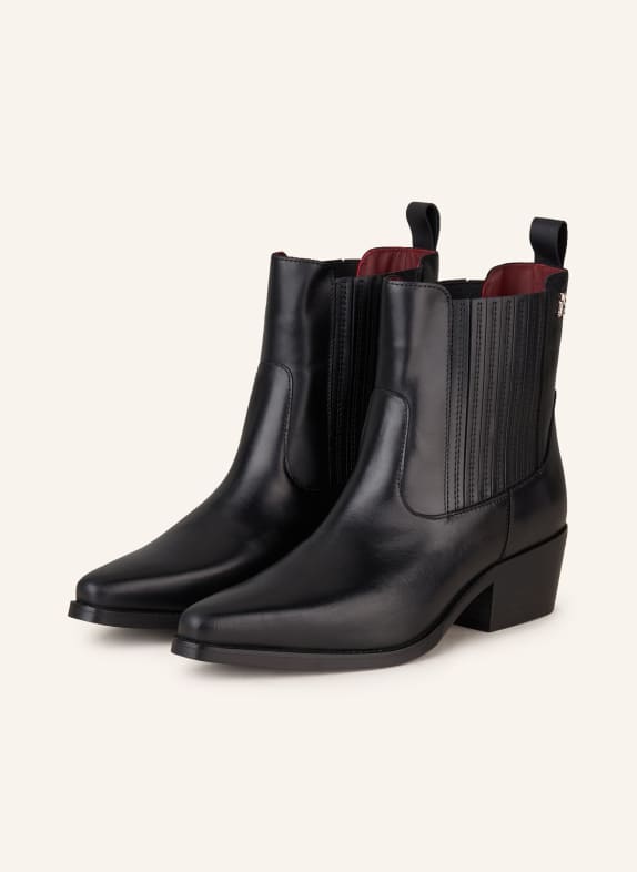 TOMMY HILFIGER Chelsea-Boots SCHWARZ