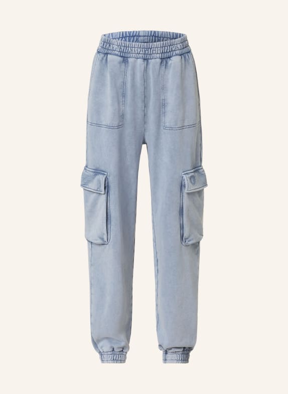 HUGO BLUE Cargo-Sweatpants NAFILIA in Jeansoptik HELLBLAU