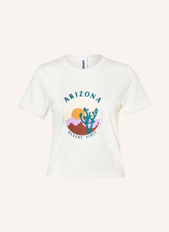 SOMETHINGNEW T-Shirt SNARIZONA WEISS/ BRAUN/ LILA