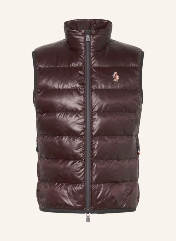 MONCLER GRENOBLE Hybrid-Daunenweste DUNKELBRAUN