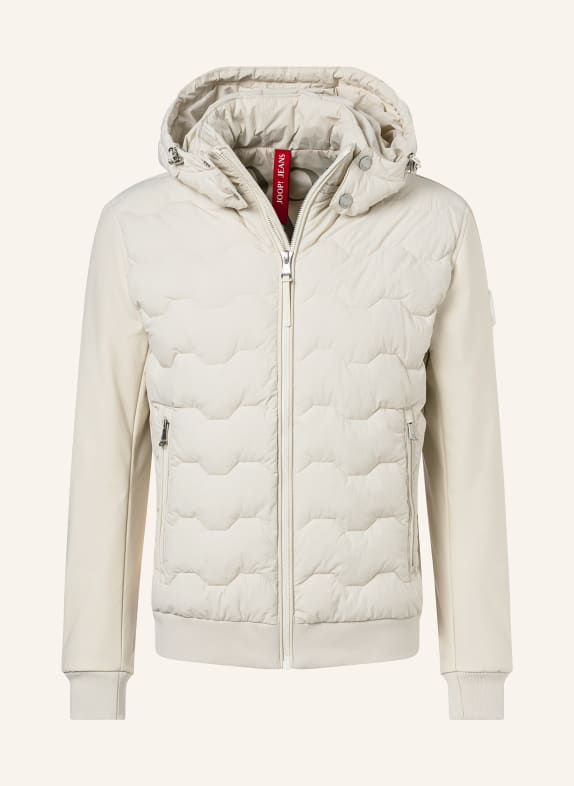 JOOP! JEANS Quilted jacket in mixed materials ECRU