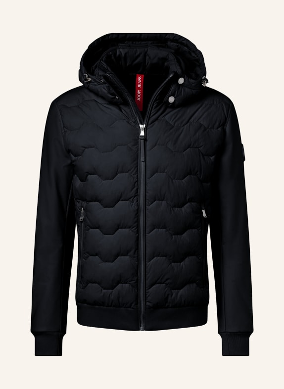 JOOP! JEANS Quilted jacket in mixed materials BLACK