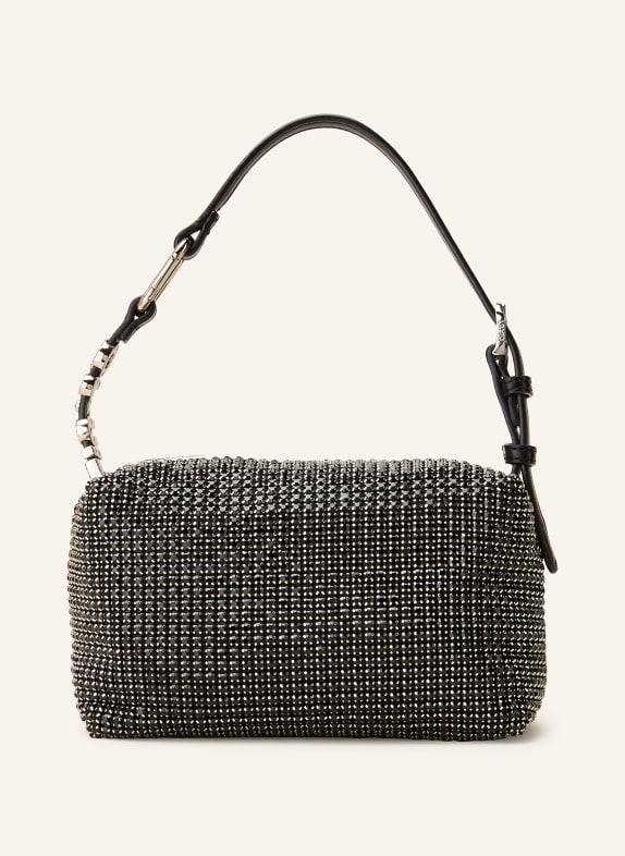 LIU JO Crossbody bag with decorative gems BLACK