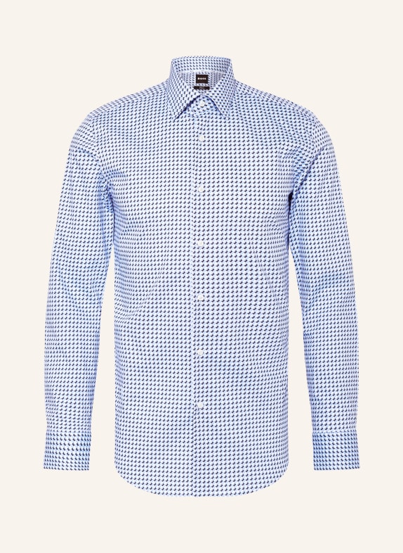 BOSS Shirt HANK slim fit LIGHT BLUE/ BLACK/ WHITE