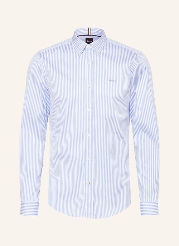 BOSS Shirt ROAN slim fit WHITE/ BLUE