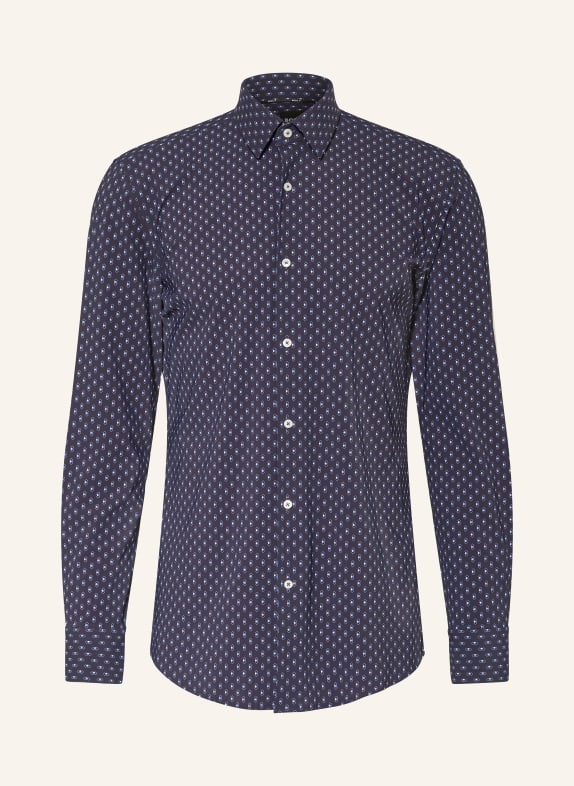 BOSS Shirt HANK slim fit DARK BLUE/ WHITE/ BLUE