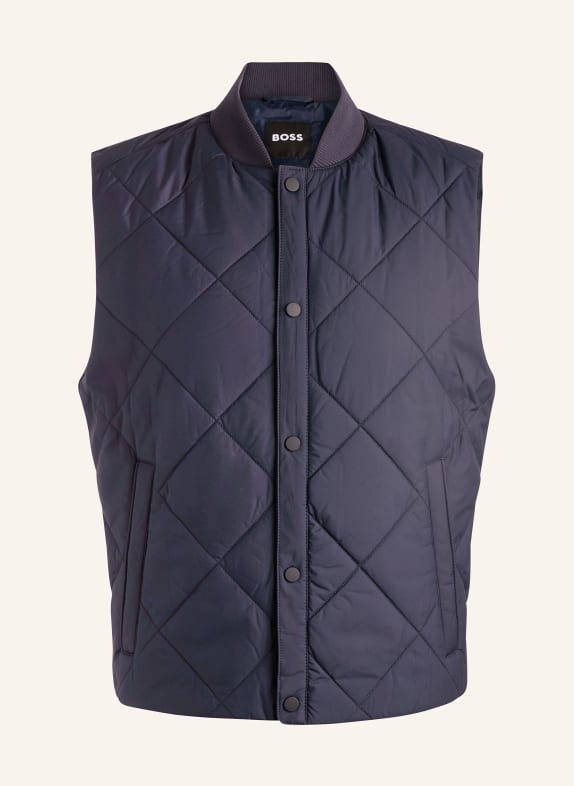 BOSS Quilted vest CANOPUS DARK BLUE