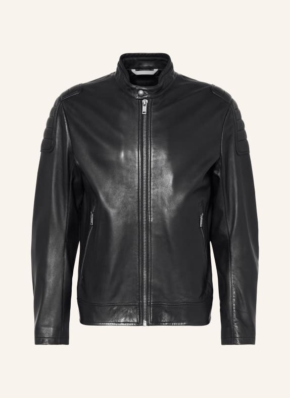 BOSS Lederjacke JOMOTO SCHWARZ