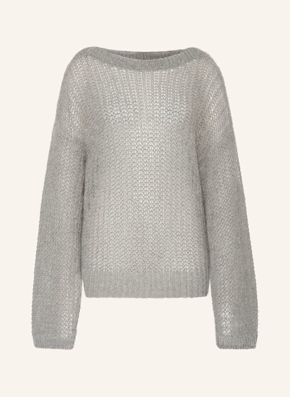 BOSS Sweater FABLURA with mohair GRAY