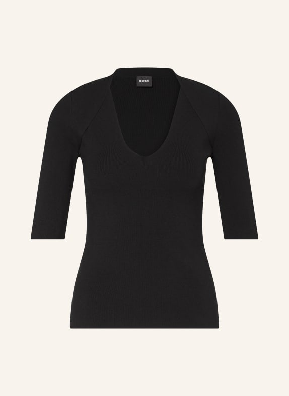 BOSS Strickshirt FEZANIA SCHWARZ