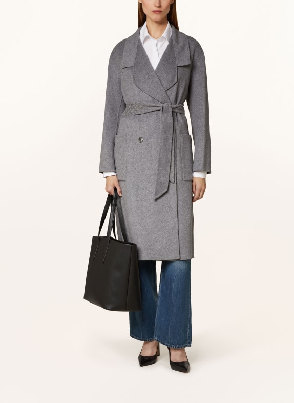 BOSS Wool coat CLIBARI GRAY