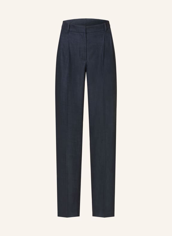 BOSS Wide leg trousers TALECO2 DARK BLUE