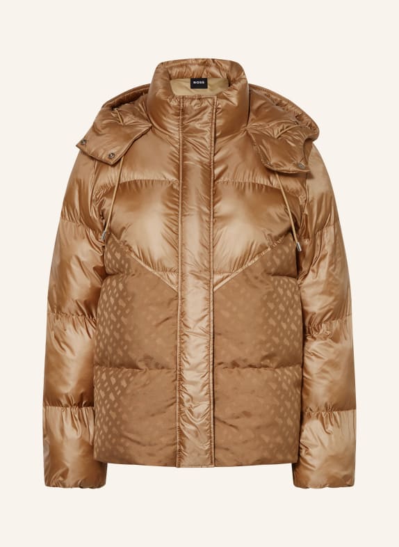 BOSS Quilted jacket POLLIMINA CAMEL