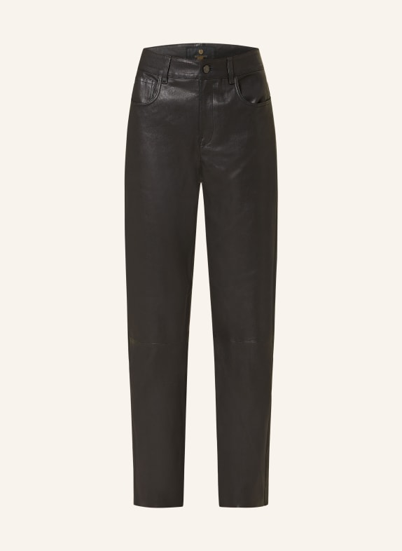 BELSTAFF Leather trousers SCANDIUM BLACK