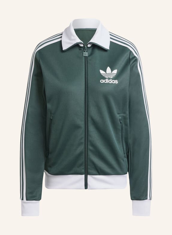 adidas Originals Sweat jacket DARK GREEN/ WHITE