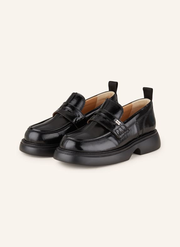 GANNI Plateau-Loafer SCHWARZ