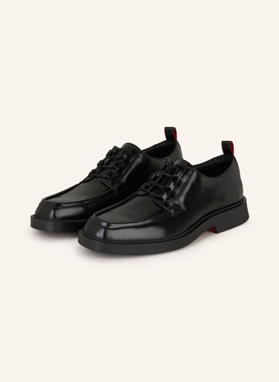 HUGO Patent lace-up shoes IKER BLACK