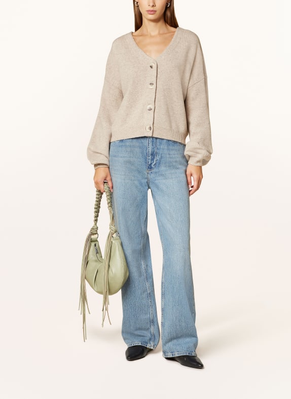 GESTUZ Gebreid vest MANIGZ BEIGE
