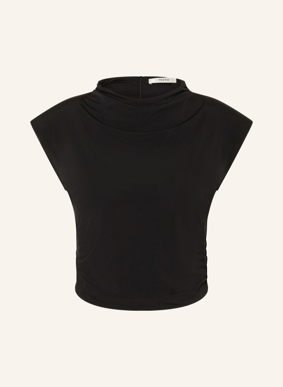 GESTUZ Cropped shirt MAILYGZ BLACK