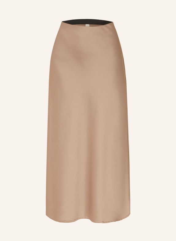 Y.A.S. Satin skirt LIGHT BROWN