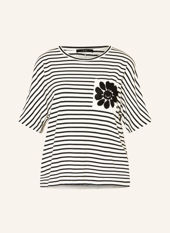 oui T-Shirt SCHWARZ/ WEISS