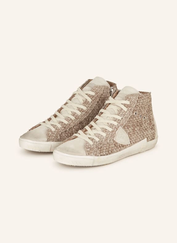 PHILIPPE MODEL High-top sneakers PRSX TAUPE/ LIGHT GRAY