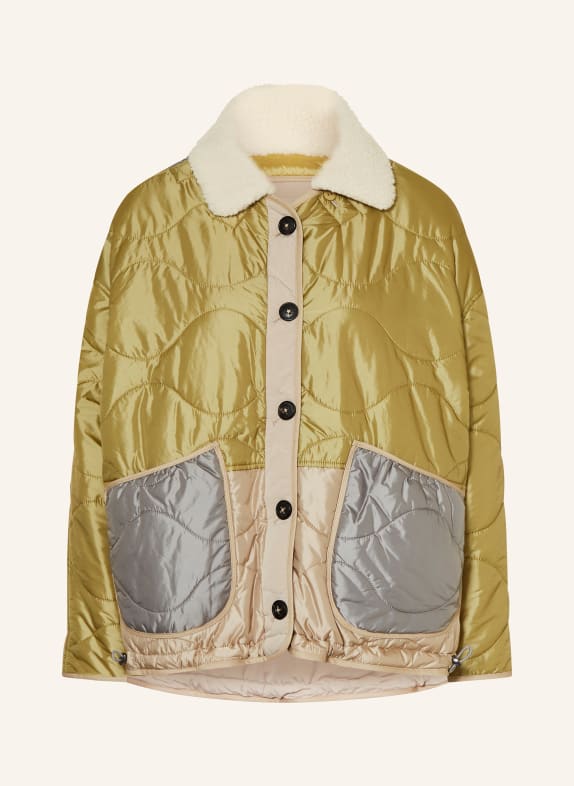 BLONDE No.8 Reversible jacket CREAM/ SILVER/ LIGHT GREEN