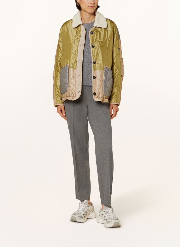 BLONDE No.8 Reversible jacket CREAM/ SILVER/ LIGHT GREEN